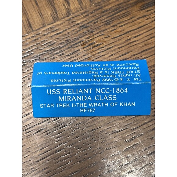 1991 Rawcliffe Pewter Star Trek USS Reliant RF 787 Spaceship Miniature - Picture 6 of 7